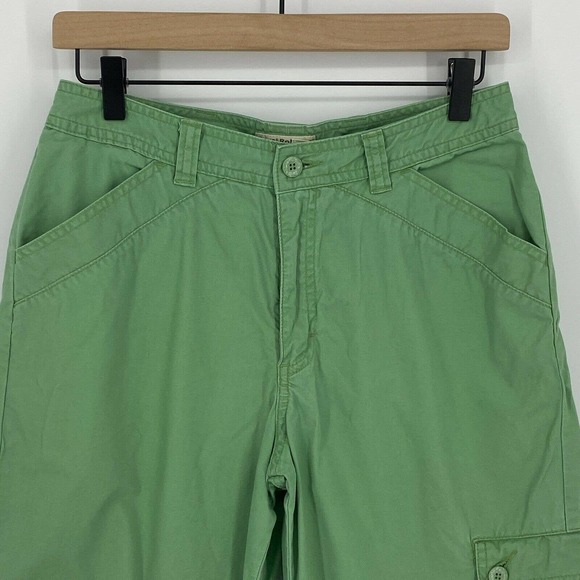 Royal Robbins Womens Size 6 Capri Crop Wide Leg Cargo Pants Green - Picture 2 of 10